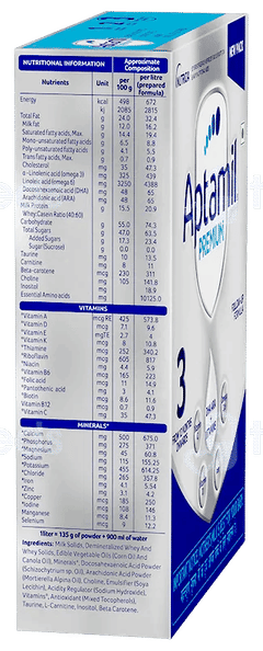 Aptamil Premium 3 From 12 Months Onwards Follow Up Formula Refill Powder 400Gm