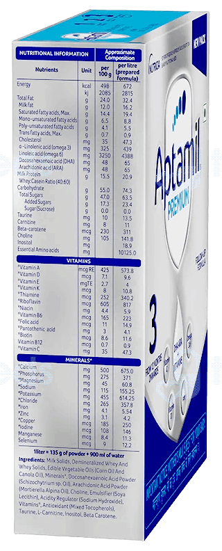 Aptamil Premium 3 From 12 Months Onwards Follow Up Formula Refill Powder 400Gm