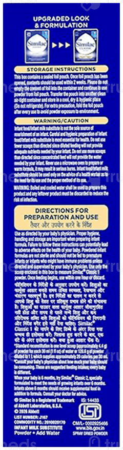 Similac Classic New Stage 1 Up To 6 Months Infant Formula Powder Jar 400Gm
