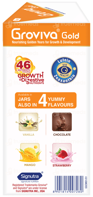 Groviva Gold For 2+ Years Chocolate Flavour Refill 2 Pouches Of 375gm