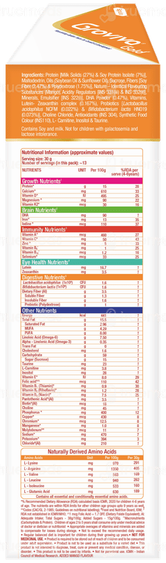 Groviva Gold For 2+ Years Mango Flavour Refill 400gm