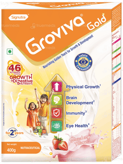 Groviva Gold For 2+ Years Strawberry Flavour Refill 400gm