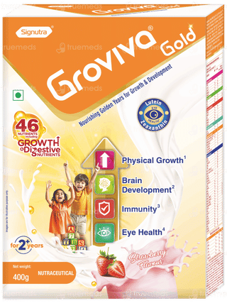Groviva Gold For 2+ Years Strawberry Flavour Refill 400gm
