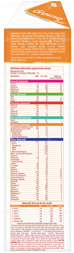 Groviva Gold For 2+ Years Strawberry Flavour Refill 400gm