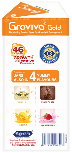 Groviva Gold For 2+ Years Vanilla Flavour Refill 2 Pouches Of 375gm