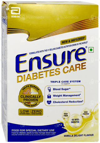Ensure Diabetes Care New & Improved Zero Added Sucrose Vanilla Delight Flavour Refill Powder 375Gm