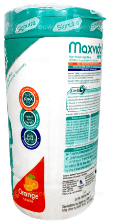 Maxvida Hphf Orange Flavour Zero Sucrose Powder Jar 400Gm