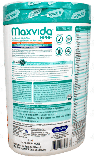 Maxvida Hphf Orange Flavour Zero Sucrose Powder Jar 400Gm