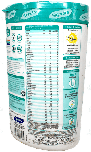 Maxvida Hphf Orange Flavour Zero Sucrose Powder Jar 400Gm