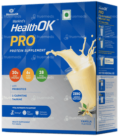 Health Ok Pro Vanilla Flavour Zero Added Sucrose Refill Powder 200gm