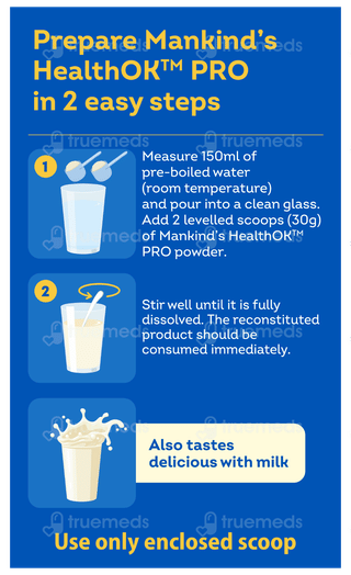 Health Ok Pro Vanilla Flavour Zero Added Sucrose Refill Powder 400gm