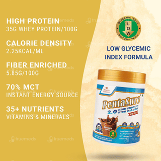 Pentasure 2.0 High Protein Chocolate Flavour Sucrose Free Powder Jar 400Gm