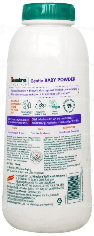 Himalaya Gentle Olive Almond Baby Powder 200gm