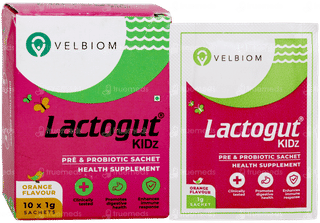 Velbiom Lactogut Kidz Orange Flavour Sachet 1gm