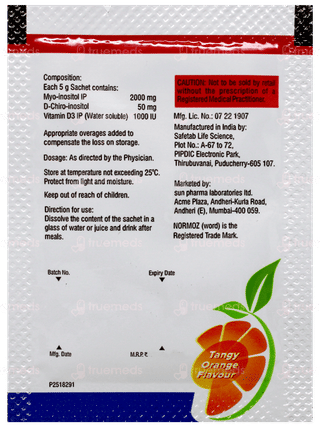 Normoz Ds New Tangy Orange Flavour Sachet 5gm