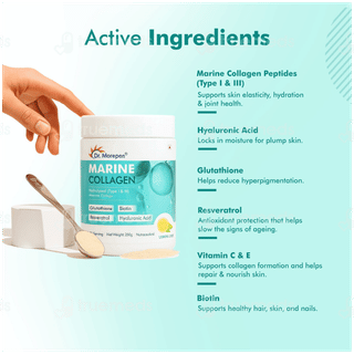Dr Morepen Marine Collagen Lemon Lime Powder 250gm