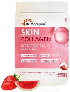 Dr Morepen Skin Collagen Strawberry Watermelon Powder 250gm