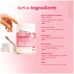 Dr Morepen Skin Collagen Strawberry Watermelon Powder 250gm