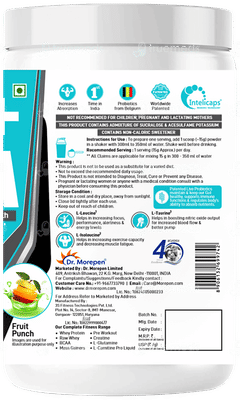 Dr Morepen Muscle Food Eaa+ Bcaa Fruit Punch Powder 450gm