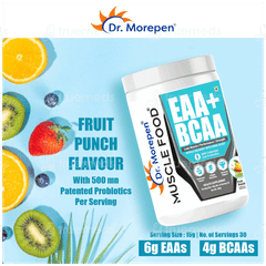 Dr Morepen Muscle Food Eaa+ Bcaa Fruit Punch Powder 450gm