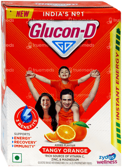 Glucon D New Tangy Orange Flavour 200Gm Glucon D New Tangy Orange Flavour 200Gm