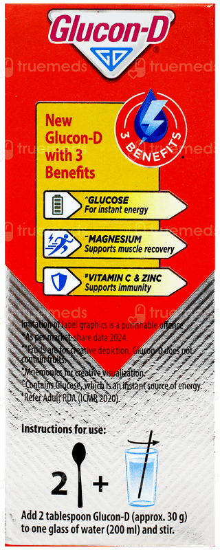 Glucon D New Tangy Orange Flavour 200Gm