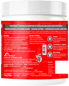Dr Morepen Muscle Food Pre Workout Blue Raspberry Powder 250gm