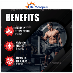 Dr Morepen Muscle Food Pre Workout Blue Raspberry Powder 250gm