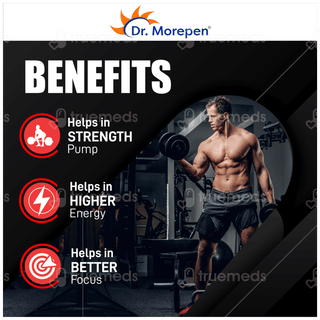 Dr Morepen Muscle Food Pre Workout Blue Raspberry Powder 250gm