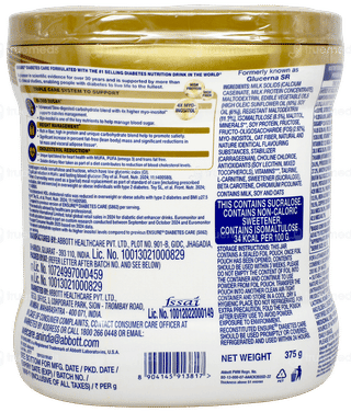 Ensure New And Improved Diabetes Care Vanilla Flavour Zero Added Sucrose Powder Jar 375gm