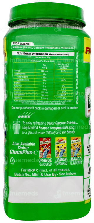 Dabar Glucose D Instant Energy 1kg With Dabur Red Toothpaste 175gm Free