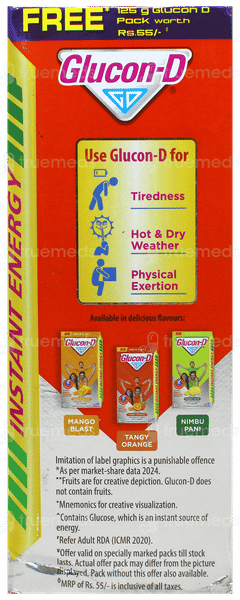 Glucon D Tangy Orange Flavour 450Gm With 125Gm Free