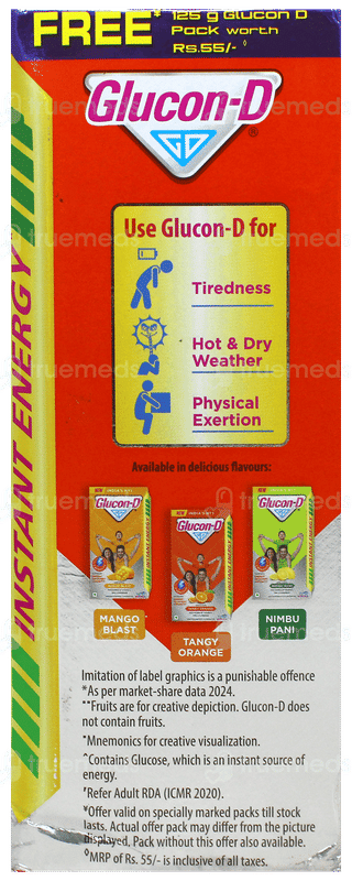 Glucon D Tangy Orange Flavour 450Gm With 125Gm Free