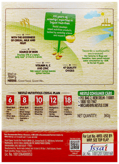 Nestle Cerelac No Refined Sugar No Preservatives Wheat Apple From 6 To 24 Months Baby Cereal 360gm