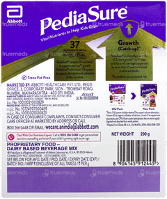 Pediasure 2 To 6 Years Old Chocolate Flavour Refill Powder 200Gm