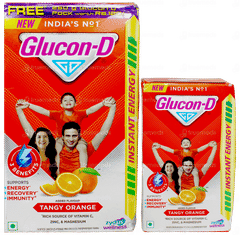 Glucon D New Tangy Orange Flavour Refill Powder 1Kg With 250Gm Free