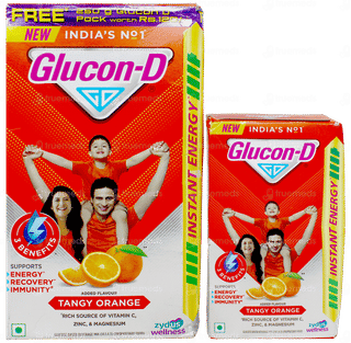 Glucon D New Tangy Orange Flavour Refill Powder 1Kg With 250Gm Free