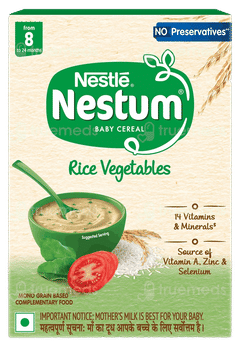 Nestle Nestum Rice Vegetables From 8 To 24 Months Baby Cereal 325Gm Nestle Nestum Rice Vegetables From 8 To 24 Months Baby Cereal 325Gm