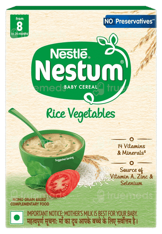 Nestle Nestum Rice Vegetables From 8 To 24 Months Baby Cereal 325Gm