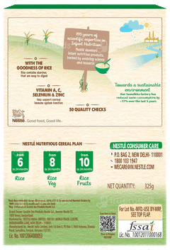 Nestle Nestum Rice Vegetables From 8 To 24 Months Baby Cereal 325Gm