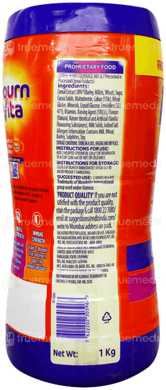 Bournvita For 7 To 9 Years Powder Jar 1Kg With Still Cotainer Free