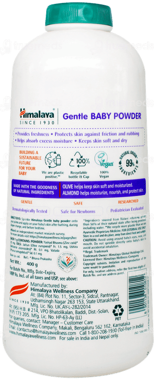 Himalaya Gentle Baby Powder 400Gm