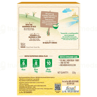 Nestle Nestum No Preservatives Rice From 6 To 24 Months Baby Cereal 325Gm
