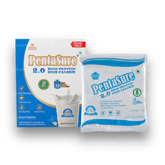 Pentasure 2.0 High Protein Sucrose Free Vanilla Flavour Powder Travel Pack 54Gm Pack Of 3 Sachets Pentasure 2.0 High Protein Sucrose Free Vanilla Flavour Powder Travel Pack 54Gm Pack Of 3 Sachets