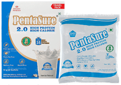 Pentasure 2.0 High Protein Sucrose Free Vanilla Flavour Powder Travel Pack 54gm Pack Of 3 Sachets Pentasure 2.0 High Protein Sucrose Free Vanilla Flavour Powder Travel Pack 54gm Pack Of 3 Sachets