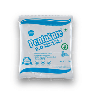 Pentasure 2.0 High Protein Sucrose Free Vanilla Flavour Powder Travel Pack 54Gm Pack Of 3 Sachets