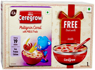 Nestle Ceregrow Multigrain Cereal With Milk & Fruits Powder 300Gm With Bowl Free