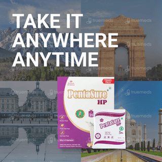 Pentasure Hp Sucrose Free Banana Vanilla Flavour Powder Travel Pack 30Gm Pack Of 3 Sachets