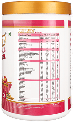 Pentasure Renal Creamy Vanilla Flavour Sucrose Free Powder Jar 1kg