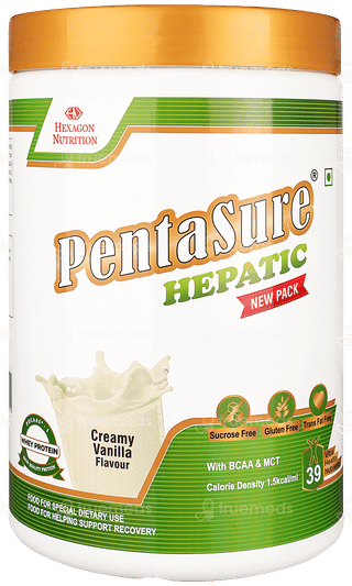 Pentasure Hepatic Creamy Vanilla Flavour Sucrose Free Powder Jar 1kg